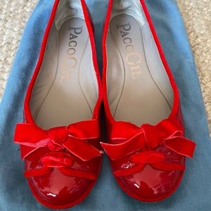 Paco Gil Patent Leather Ballerina with Bows